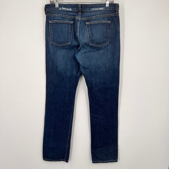 Vintage J.Crew Stretch Straight Leg Jeans Dark Wash Blue Denim Womens Sz 4 USA - Picture 3 of 10
